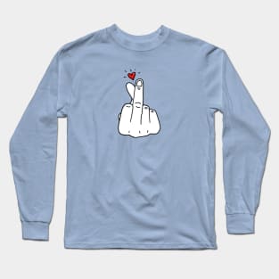 Middle Finger Heart Long Sleeve T-Shirt